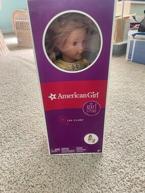 American Girl Lea Clark Doll in Purple and Red Box